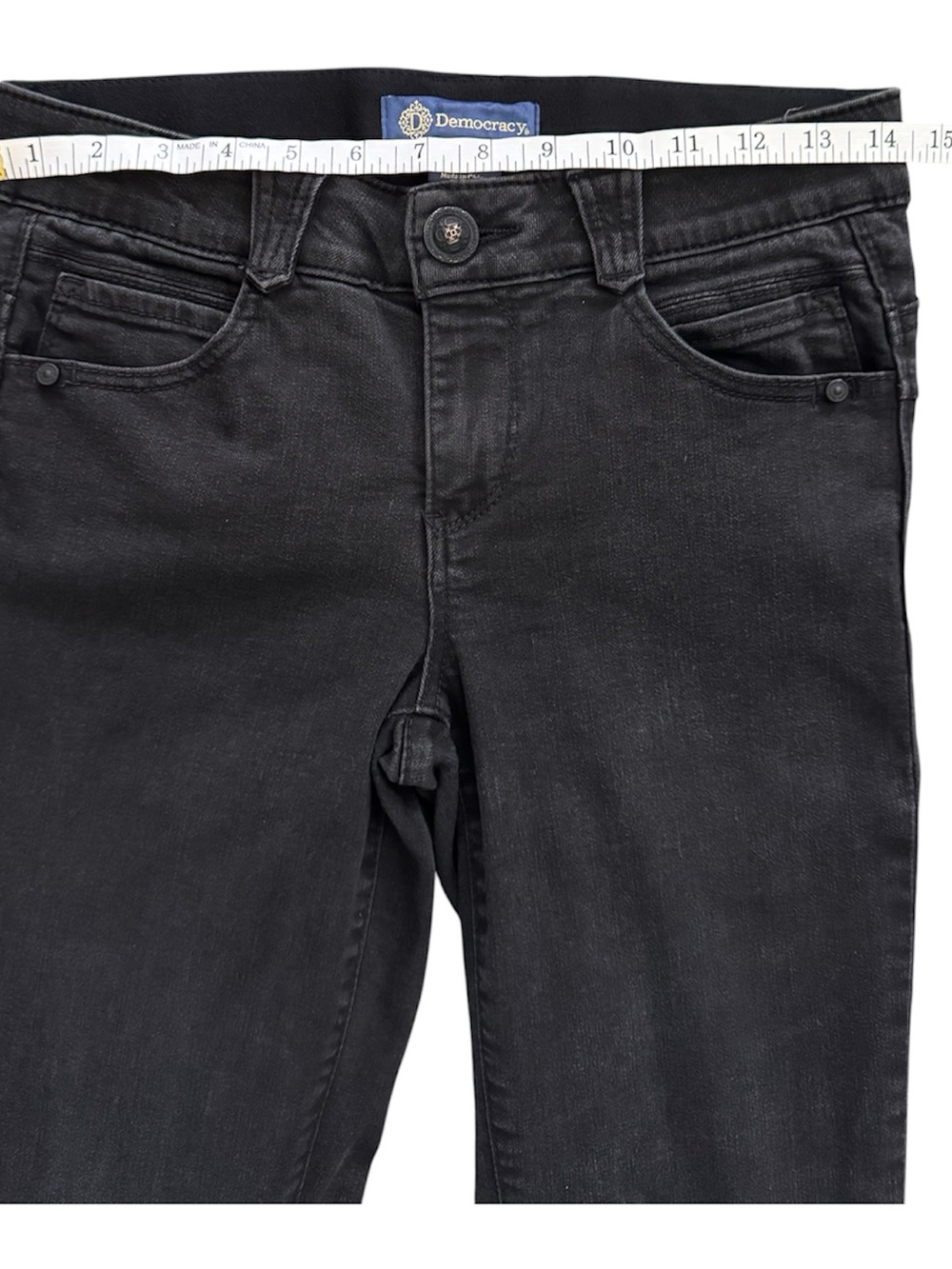 Democracy Absolution Black Stretch Jeans Size 2 Slimming Bootcut Denim - Picture 6 of 8